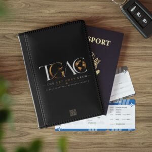 Passport Cover — 'TGA Crew' Travel Passport Holder with Globe Logo
