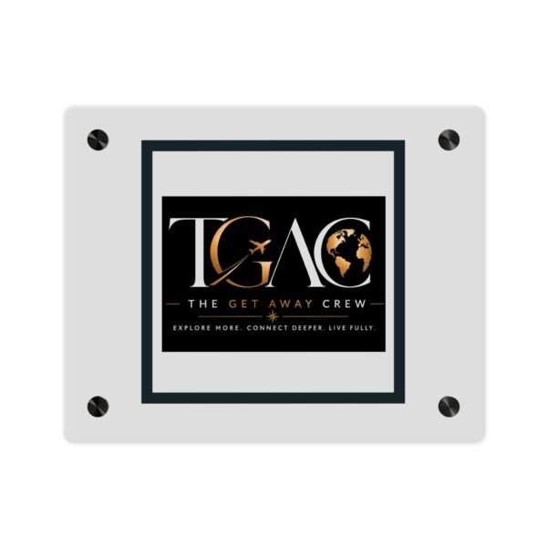 Acrylic Wall Art Panel — "TGAC: The Get Away Crew" Travel Logo Plaque