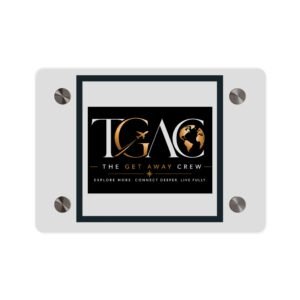 Acrylic Wall Art Panel — "TGAC: The Get Away Crew" Travel Logo Plaque