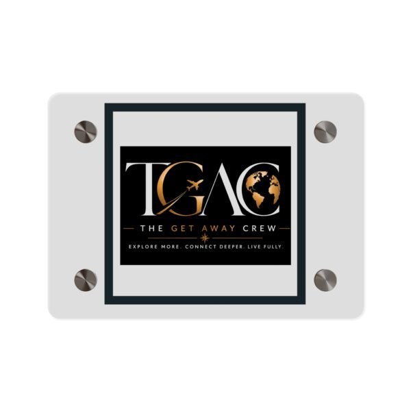 Acrylic Wall Art Panel — "TGAC: The Get Away Crew" Travel Logo Plaque