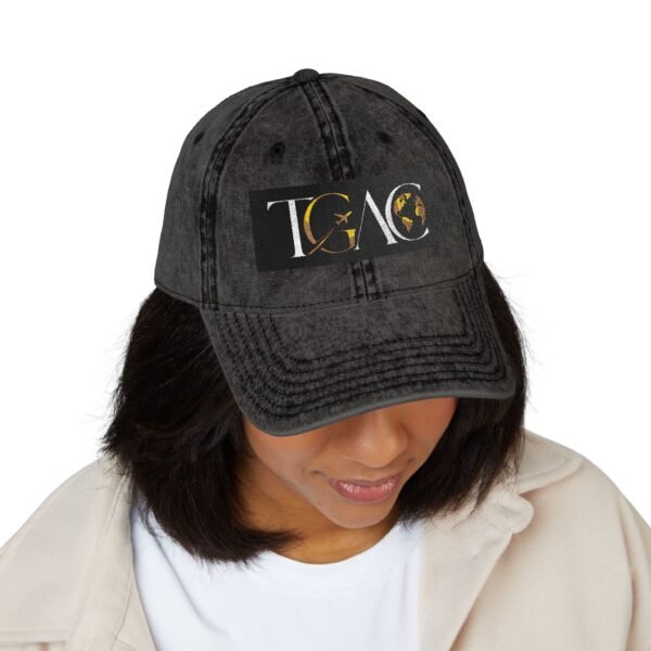 Vintage Embroidered Cap — TGAG Logo Distressed Cotton Hat