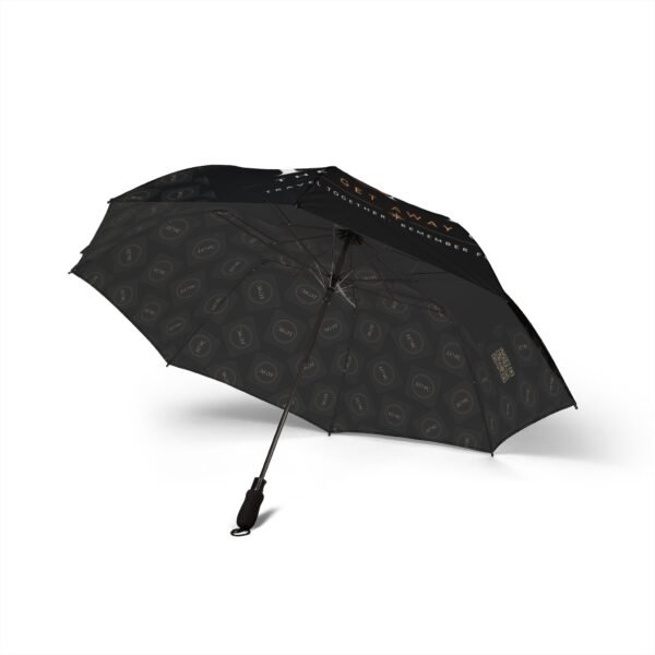 Semi-Automatic Foldable Umbrella — The Getaway Crew Travel Umbrella with Globe & Logo