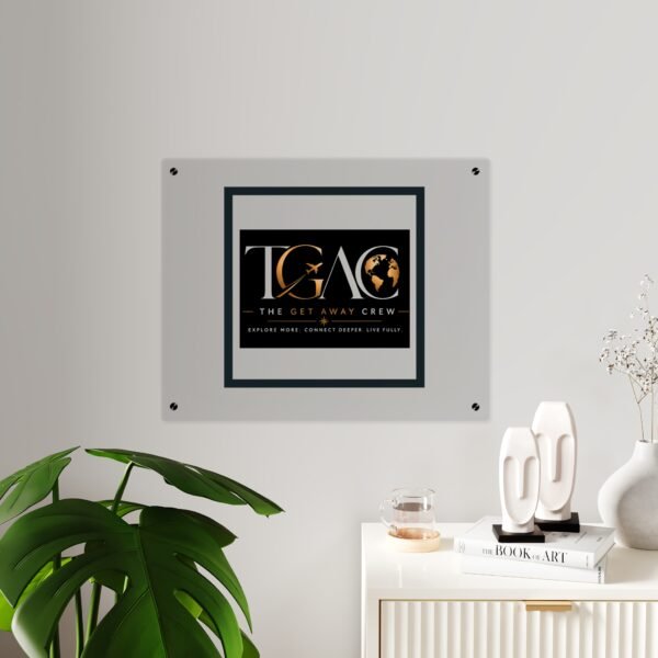 Acrylic Wall Art Panel — "TGAC: The Get Away Crew" Travel Logo Plaque