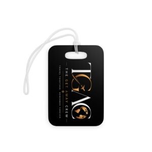 TGAC Travel Luggage Tag — The Getaway Crew Black & Gold Passport ID Tag