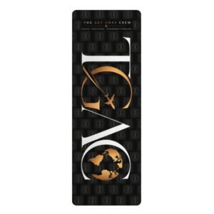 Rubber Yoga Mat — 'G.O.' Travel Vibe Black & Gold Mat (The Get Away Crew)