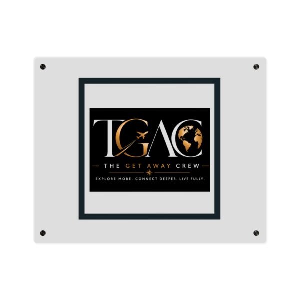 Acrylic Wall Art Panel — "TGAC: The Get Away Crew" Travel Logo Plaque
