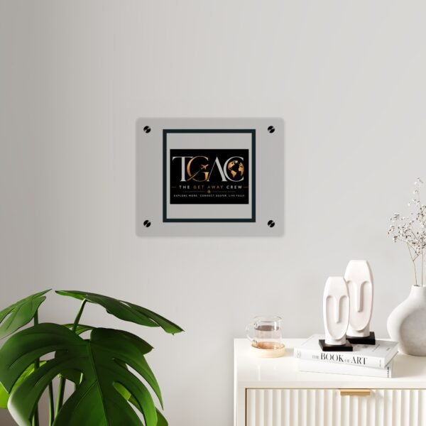 Acrylic Wall Art Panel — "TGAC: The Get Away Crew" Travel Logo Plaque
