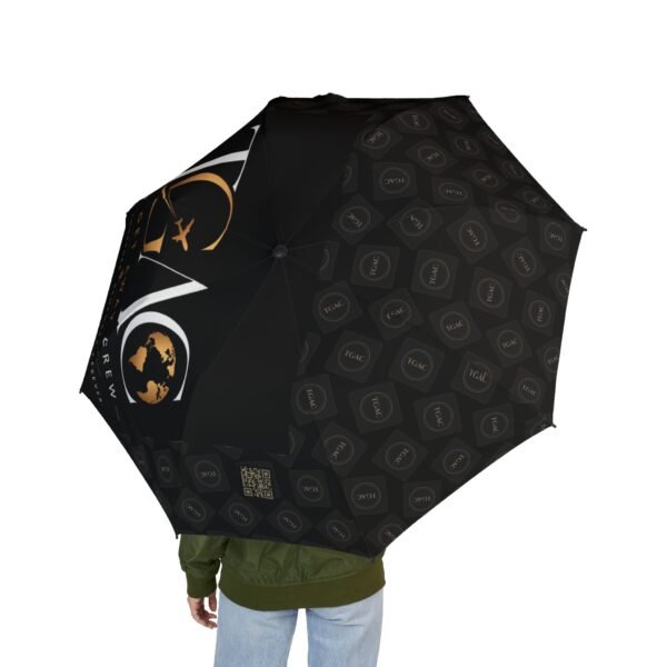 Semi-Automatic Foldable Umbrella — The Getaway Crew Travel Umbrella with Globe & Logo