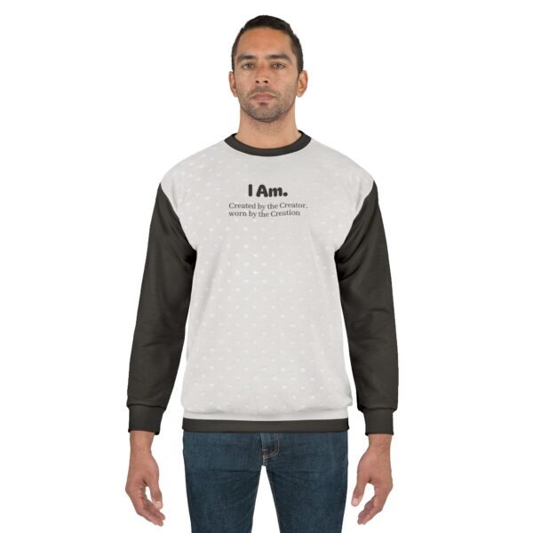 I Am. Created by the Creator Crewneck Sweatshirt — Christian Inspirational All-Over Print