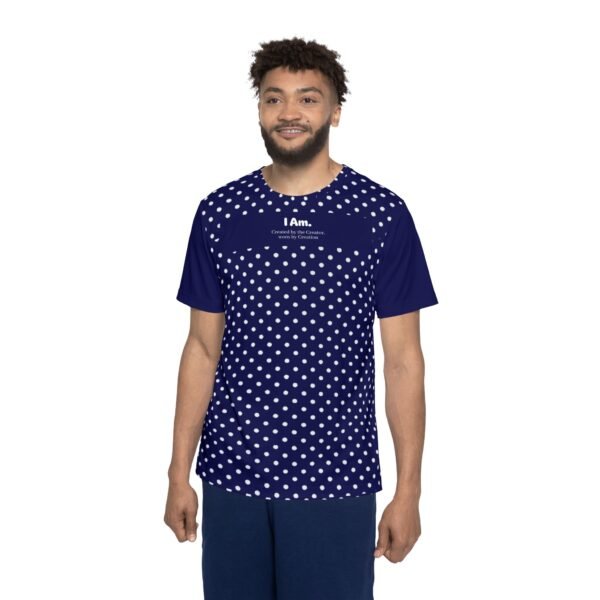 11202312726914513522_2048.jpeg Copy of Men's Polka Dot Sports Jersey — 'I Am.' Motivational Athletic Tee