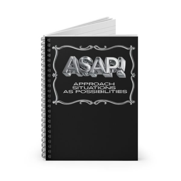 12241592053176293740_2048.jpeg ASAP! Spiral Notebook — "Approach Situations As Possibilities" Motivational Ruled Journal
