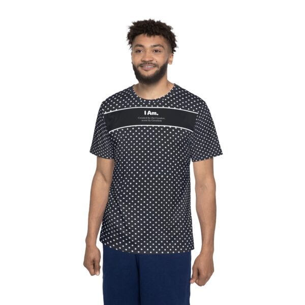 Men's Polka Dot Sports Jersey — 'I Am.' Motivational Athletic Tee