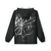 Broken Glass Windbreaker Jacket — "Fractured-Not Broken" Black Shattered Mirror Shell