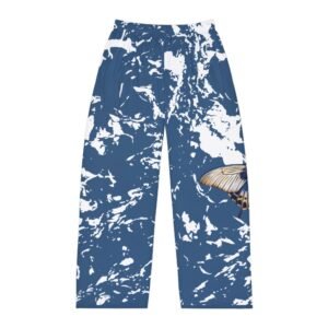 Butterfly Marble Pajama Pants — Men's Blue Relaxed Lounge Pants