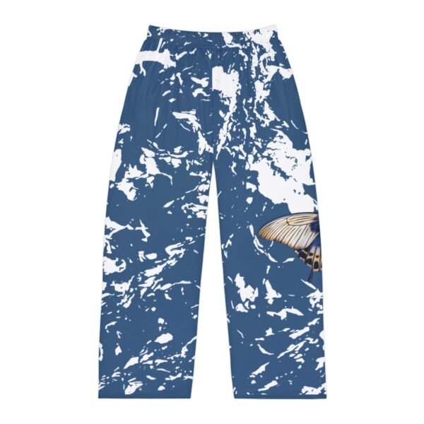 Butterfly Marble Pajama Pants — Men's Blue Relaxed Lounge Pants