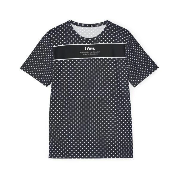 1689557070273545317_2048.jpeg Men's Polka Dot Sports Jersey — 'I Am.' Motivational Athletic Tee