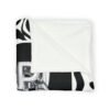 ASAP! Chrome Text Zebra Stripe Blanket — Soft Polyester Cozy Throw