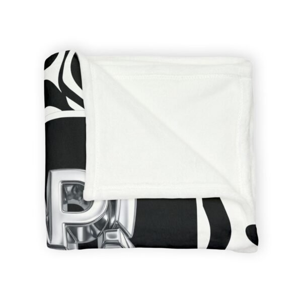 ASAP! Chrome Text Zebra Stripe Blanket — Soft Polyester Cozy Throw