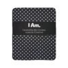I Am. Polka Dot Sherpa Blanket — "Created by the Creator, worn by Creation" Inspirational Throw