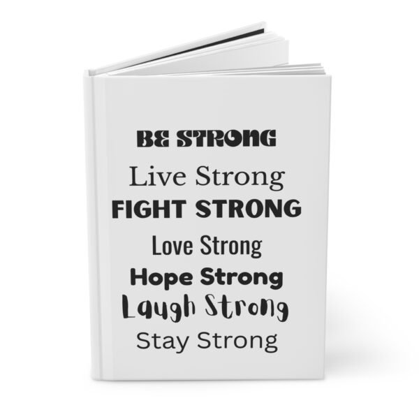 4537491472129270992_2048.jpeg Be Strong Hardcover Journal — Inspirational Lined Notebook (Live Fight Love Hope Laugh Stay Strong)