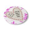 4591282785569783716_2048.jpeg Heart Message Ceramic Coaster — “Take Care of Yourself / Leave This World a Better Place” Inspirational Drink Coaster