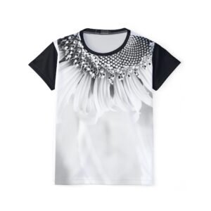 Sunflower Close-Up Women's Sports Jersey — Monochrome Floral Athletic Tee