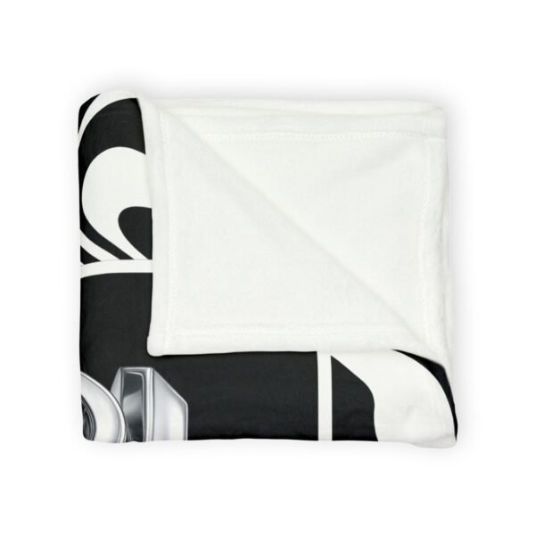ASAP! Chrome Text Zebra Stripe Blanket — Soft Polyester Cozy Throw