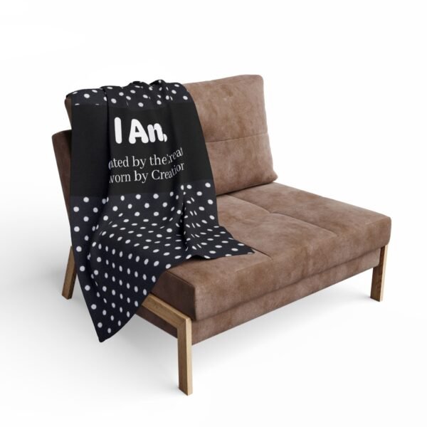 I Am. Created by the Creator Fleece Blanket — Polka Dot Inspirational Throw. Created by The Creator