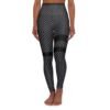 High-Waist Black Polka Dot Yoga Leggings — Stretchy AOP Activewear