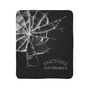 Fractured Not Broken Sherpa Blanket — Cracked Glass Comfort Throw
