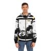 Bee Cool Distressed Graphic Zip-Up Hoodie