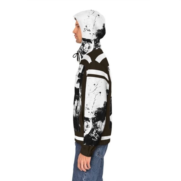 I Choose Me Black & White Grunge Full-Zip Hoodie