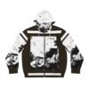 I Choose Me Black & White Grunge Full-Zip Hoodie