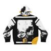 Bee Cool Distressed Graphic Zip-Up Hoodie