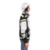 I Choose Me Black & White Grunge Full-Zip Hoodie