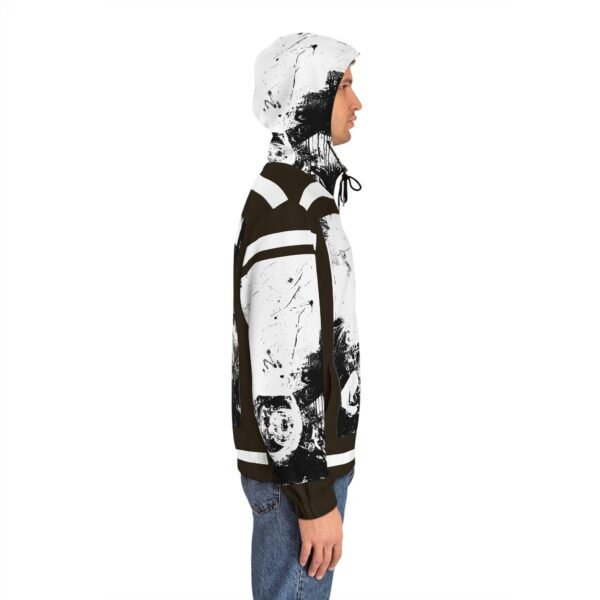 I Choose Me Black & White Grunge Full-Zip Hoodie