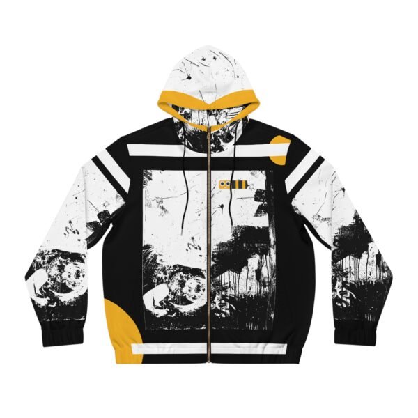 Bee Cool Distressed Graphic Zip-Up Hoodie