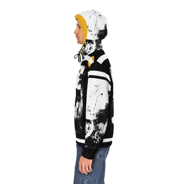 Bee Cool Distressed Graphic Zip-Up Hoodie