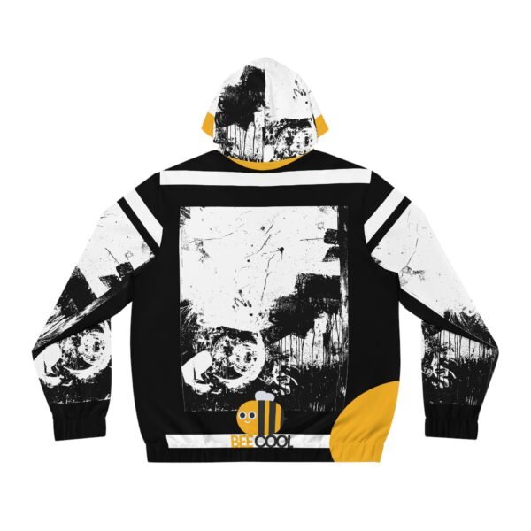 Bee Cool Distressed Graphic Zip-Up Hoodie