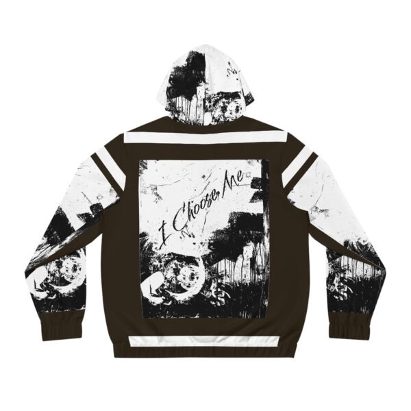 I Choose Me Black & White Grunge Full-Zip Hoodie