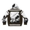I Choose Me Black & White Grunge Full-Zip Hoodie