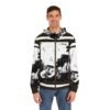 I Choose Me Black & White Grunge Full-Zip Hoodie